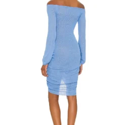 ROBE MI-LONGUE AMINA Blue -Pas Cher Tendricia Magasin MOTO WD92 V3