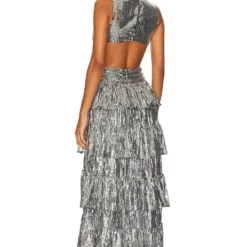 ROBE DE SOIRÉE À ÉTAGES SHIRLEY Cadillac Silver -Pas Cher Tendricia Magasin NARR WD20 V3