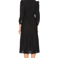 ROBE MI-LONGUE DALIA VICTORIAN Jet Black -Pas Cher Tendricia Magasin NATI WD211 V3