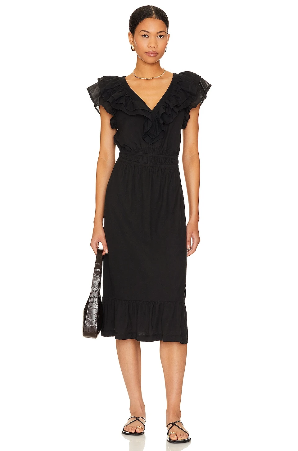 ROBE MI-LONGUE ARIA Jet Black 3 ROBE MI-LONGUE ARIA Jet Black