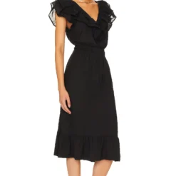 ROBE MI-LONGUE ARIA Jet Black 6 ROBE MI-LONGUE ARIA Jet Black -Pas Cher Tendricia Magasin NATI WD224 V2