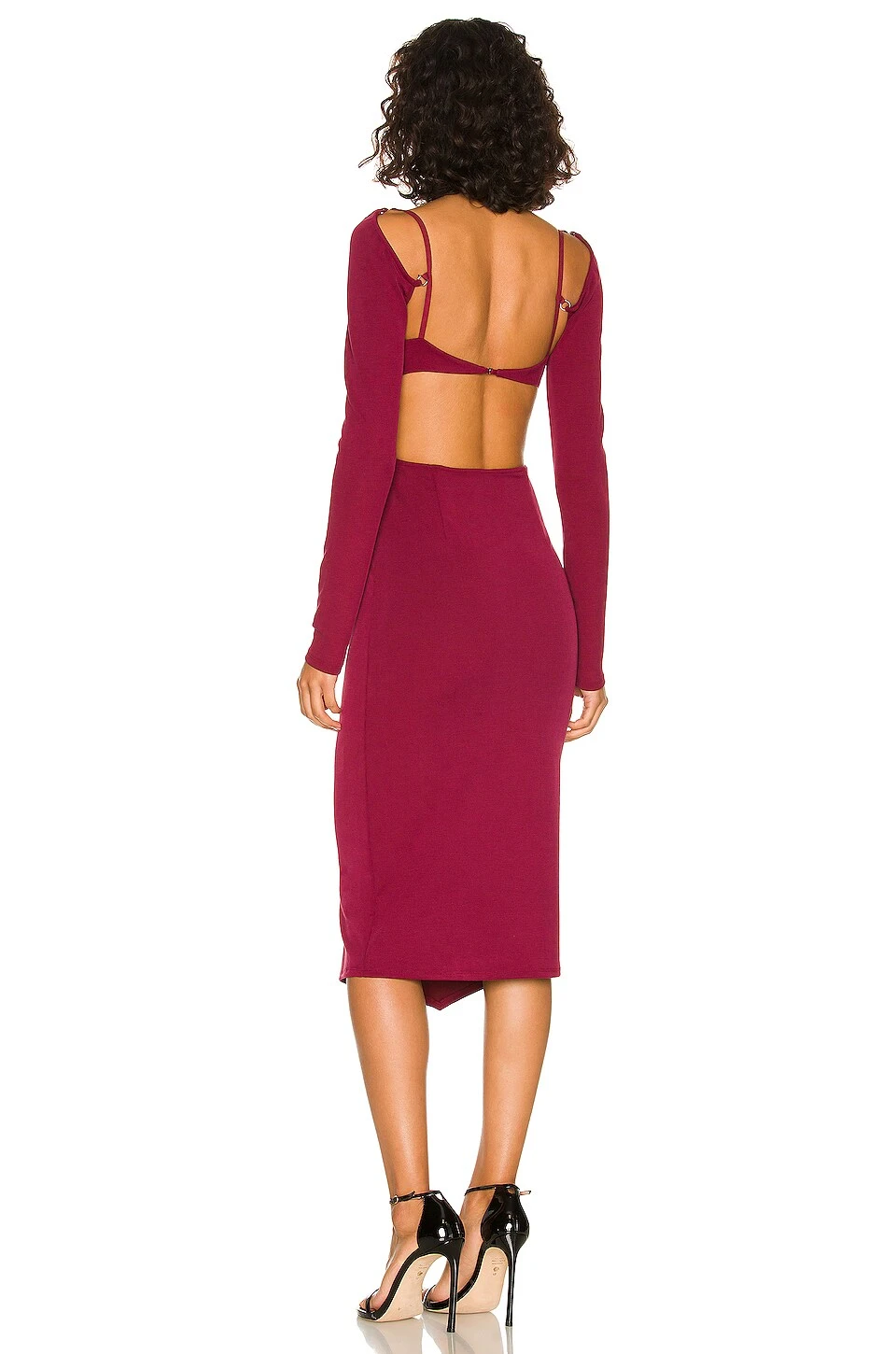ROBE MI-LONGUE RIVEN Burgundy 5 ROBE MI-LONGUE RIVEN Burgundy – Image 3