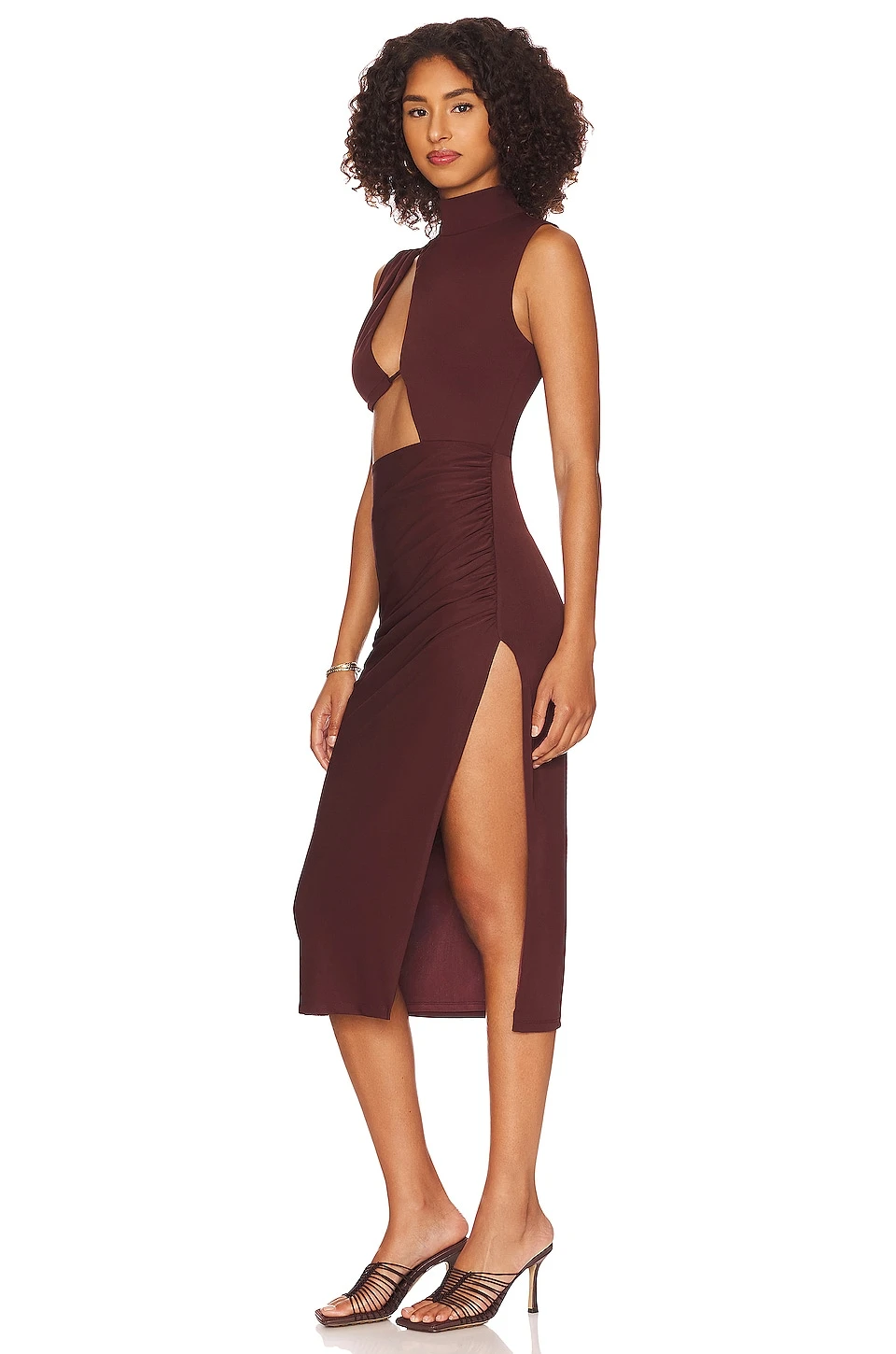 ROBE MI-LONGUE ANABELLA Chocolate Brown 5 ROBE MI-LONGUE ANABELLA Chocolate Brown – Image 3