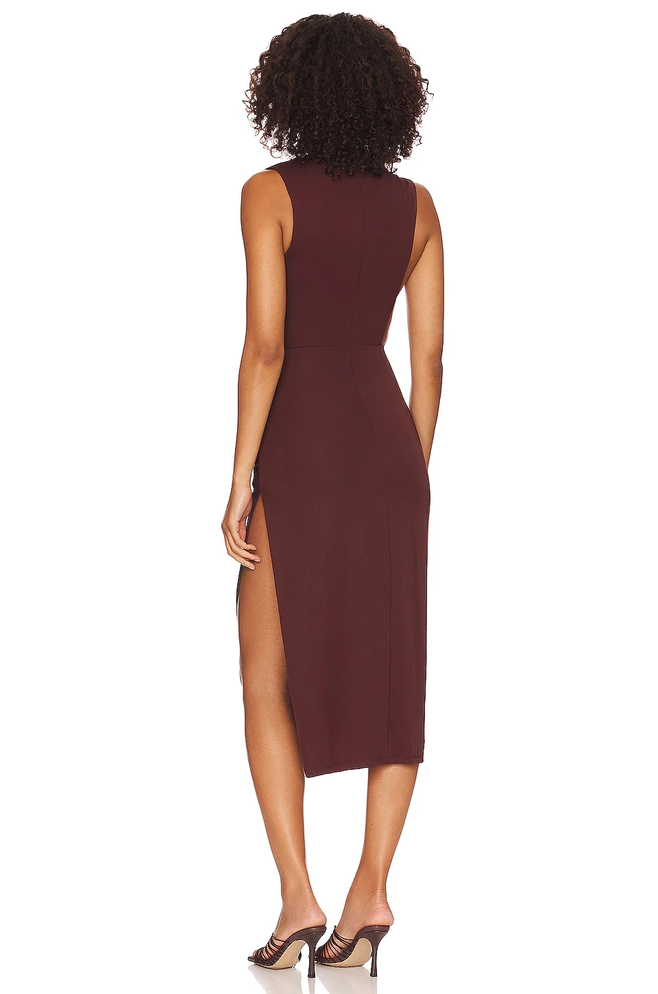 ROBE MI-LONGUE ANABELLA Chocolate Brown 6 ROBE MI-LONGUE ANABELLA Chocolate Brown – Image 4
