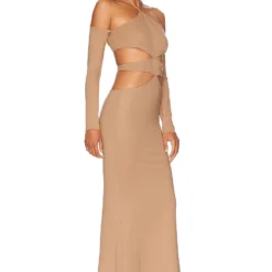 ROBE MAXI MARCELINA Lt Beige -Pas Cher Tendricia Magasin NBDR WD2768 V2