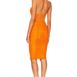 ROBE NATTI Orange -Pas Cher Tendricia Magasin NBDR WD2782 V3