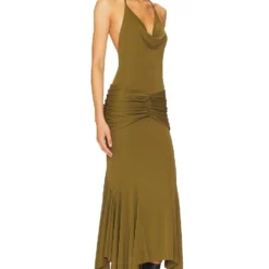 ROBE GRACIE Olive Green 7 ROBE GRACIE Olive Green -Pas Cher Tendricia Magasin NBDR WD2966 V2