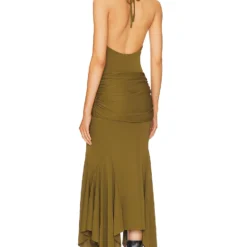 ROBE GRACIE Olive Green 8 ROBE GRACIE Olive Green -Pas Cher Tendricia Magasin NBDR WD2966 V3