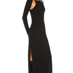 ROBE MI-LONGUE ESTELA Black -Pas Cher Tendricia Magasin NHOX WD282 V3
