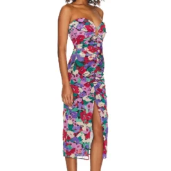 ROBE MIDI AVEC DÉCOUPE DIAMANT SORIN Cabra Print -Pas Cher Tendricia Magasin NHOX WD413 V2
