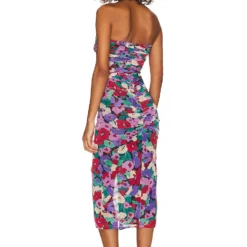 ROBE MIDI AVEC DÉCOUPE DIAMANT SORIN Cabra Print -Pas Cher Tendricia Magasin NHOX WD413 V3