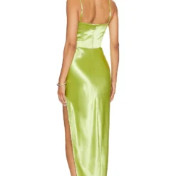 ROBE MIDI ENCOLURE DRAPÉE ARIAH Limelight -Pas Cher Tendricia Magasin NHOX WD418 V3