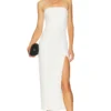 ROBE BUSTIER MIDI ADIBA Off White 2 ROBE BUSTIER MIDI ADIBA Off White -Pas Cher Tendricia Magasin NHOX WD420 V1