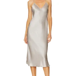 NILI LOTAN ROBE CAMI Storm Grey