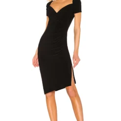 Norma Kamali ROBE COURTE SWEETHEART Black