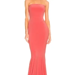 Norma Kamali ROBE DE SOIRÉE FISHTAIL Papaya