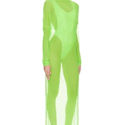 Norma Kamali ROBE DE SOIRÉE ALL IN ONE Neon Green -Pas Cher Tendricia Magasin NKAM WD441 V4