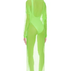 Norma Kamali ROBE DE SOIRÉE ALL IN ONE Neon Green -Pas Cher Tendricia Magasin NKAM WD441 V5