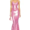 Norma Kamali ROBE DE SOIRÉE MERMAID Candy Pink 1 Norma Kamali ROBE DE SOIRÉE MERMAID Candy Pink -Pas Cher Tendricia Magasin NKAM WD448 V1