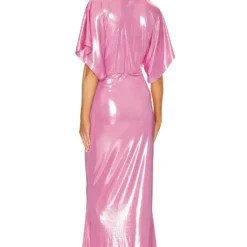 Norma Kamali ROBE DE SOIRÉE OBIE Candy Pink -Pas Cher Tendricia Magasin NKAM WD459 V3