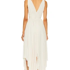 Norma Kamali ROBE GODDESS Bone -Pas Cher Tendricia Magasin NKAM WD482 V3