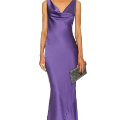 Norma Kamali ROBE DE SOIRÉE DRAPÉE Purple