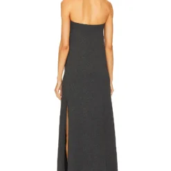 Norma Kamali ROBE DE SOIRÉE TERRY Dark Heather Grey 7 Norma Kamali ROBE DE SOIRÉE TERRY Dark Heather Grey -Pas Cher Tendricia Magasin NKAM WD484 V3