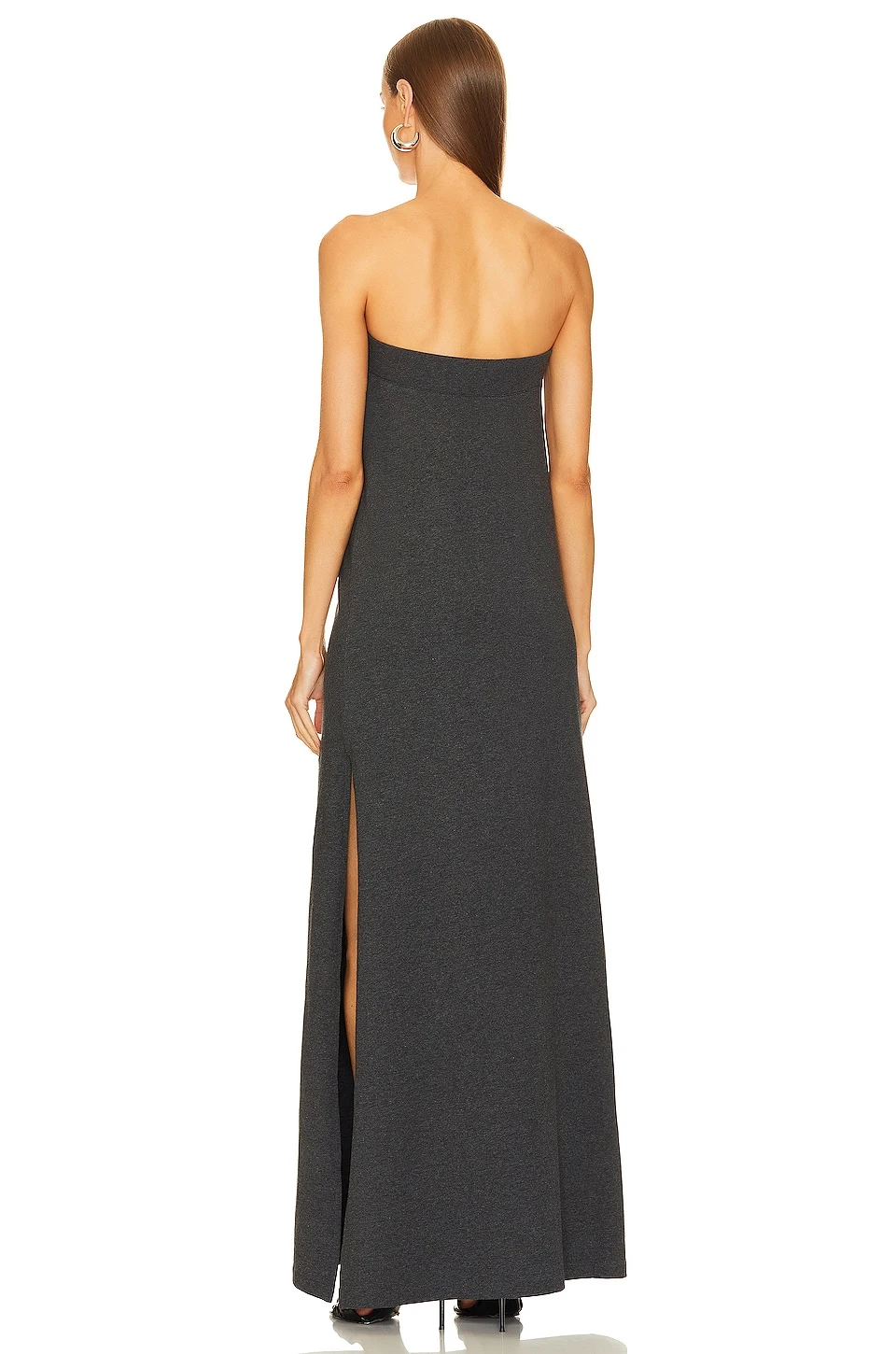 Norma Kamali ROBE DE SOIRÉE TERRY Dark Heather Grey 5 Norma Kamali ROBE DE SOIRÉE TERRY Dark Heather Grey – Image 3