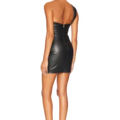 ROBE COURTE TALIA FAUX LEATHER Black -Pas Cher Tendricia Magasin NKIE WD552 V3