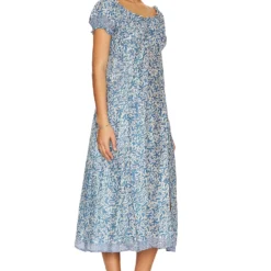 ROBE MI-LONGUE CHARLOTTE Gloriosa Print Cornflower -Pas Cher Tendricia Magasin NMAR WD56 V2