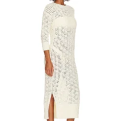 ROBE PULL GEORGINA Off White -Pas Cher Tendricia Magasin NSF WD48 V2