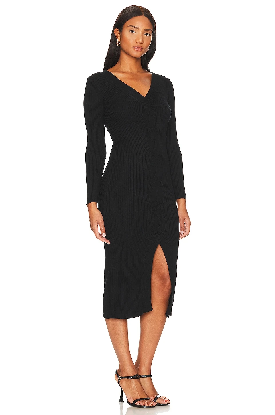 ROBE MI-LONGUE ISLA Black 4 ROBE MI-LONGUE ISLA Black – Image 2