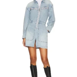 One Teaspoon ROBE CHAMBRAY OLIVIA Ocean