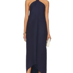 ROBE MAXI AIR LINEN Deep Navy