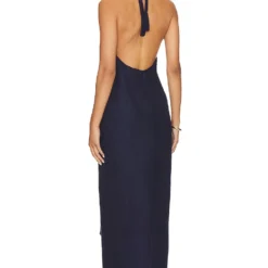 ROBE MAXI AIR LINEN Deep Navy -Pas Cher Tendricia Magasin ONIR WD10 V3