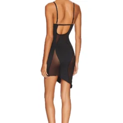 OW Collection ROBE COURTE SWIRL Black Caviar -Pas Cher Tendricia Magasin OWIR WD38 V3