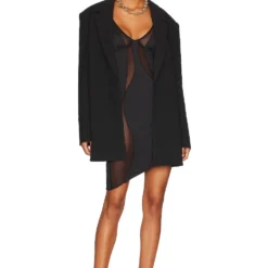 OW Collection ROBE COURTE SWIRL Black Caviar -Pas Cher Tendricia Magasin OWIR WD38 V4
