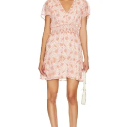 Paige ROBE GIANNINA Antique Paper & Orange Sherbert