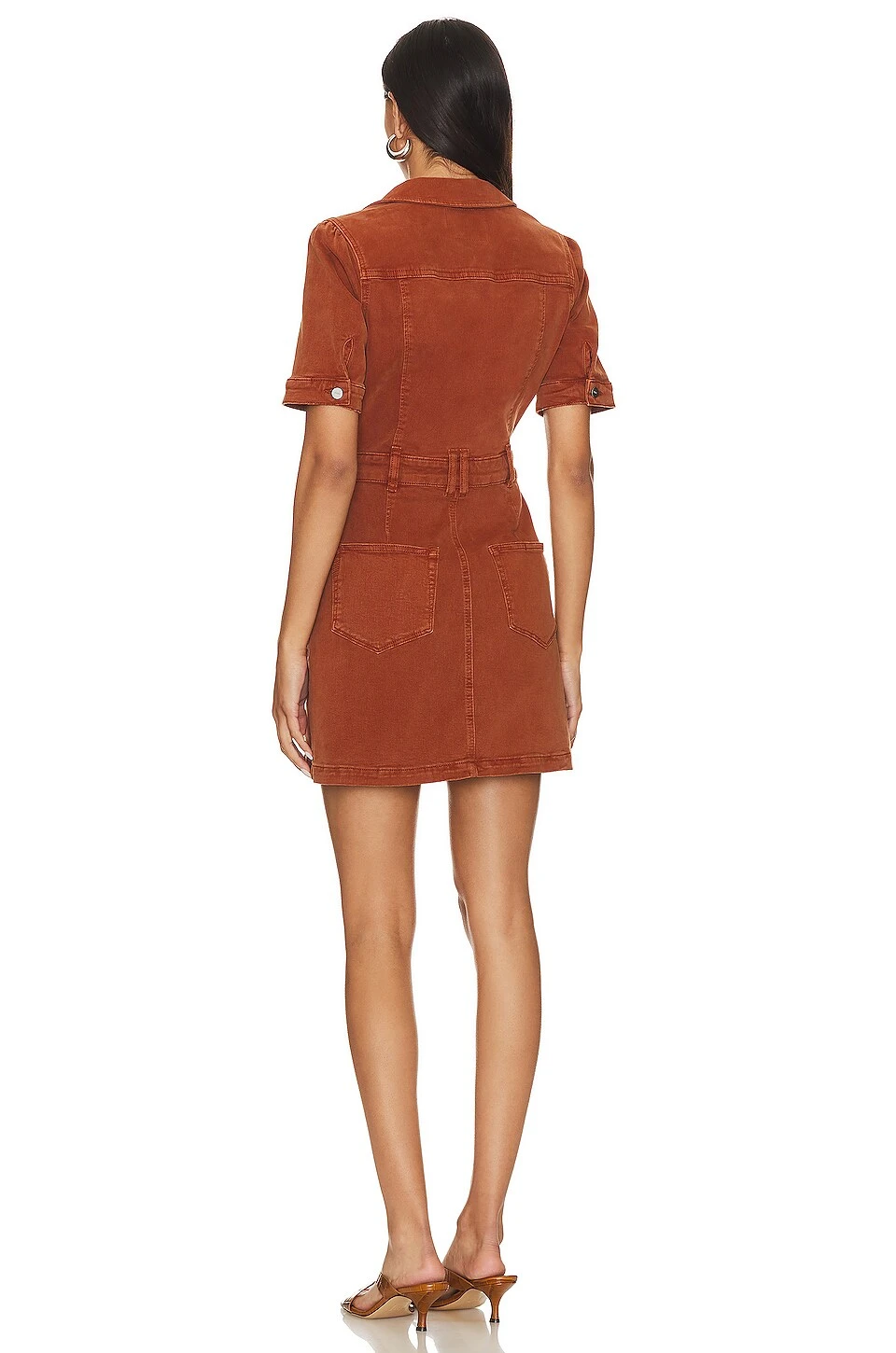 Paige ROBE EN JEAN MAYSLIE Burnt Terracotta 5 Paige ROBE EN JEAN MAYSLIE Burnt Terracotta – Image 3