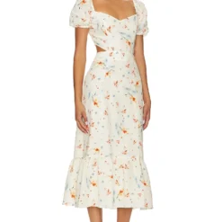 Paige ROBE MI-LONGUE LINH Cream Multi 6 Paige ROBE MI-LONGUE LINH Cream Multi -Pas Cher Tendricia Magasin PAIG WD131 V2