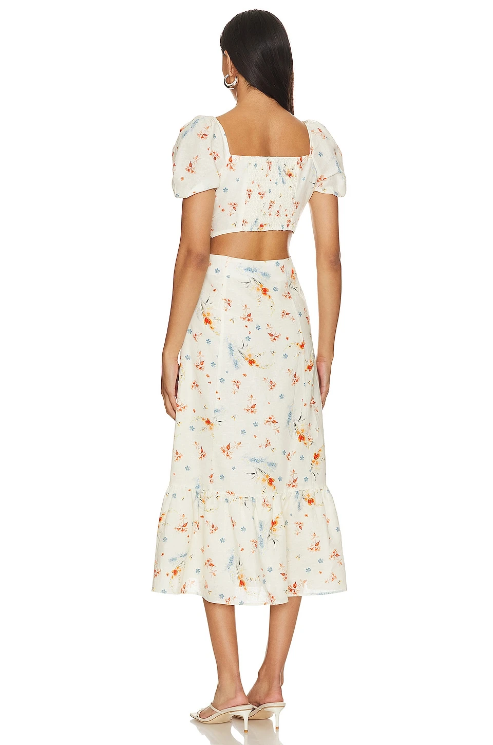 Paige ROBE MI-LONGUE LINH Cream Multi 5 Paige ROBE MI-LONGUE LINH Cream Multi – Image 3