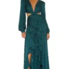 ROBE DE SOIRÉE PLUNGE Prussian Green 1 ROBE DE SOIRÉE PLUNGE Prussian Green -Pas Cher Tendricia Magasin PBTO WD90 V1