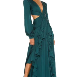 ROBE DE SOIRÉE PLUNGE Prussian Green 6 ROBE DE SOIRÉE PLUNGE Prussian Green -Pas Cher Tendricia Magasin PBTO WD90 V2