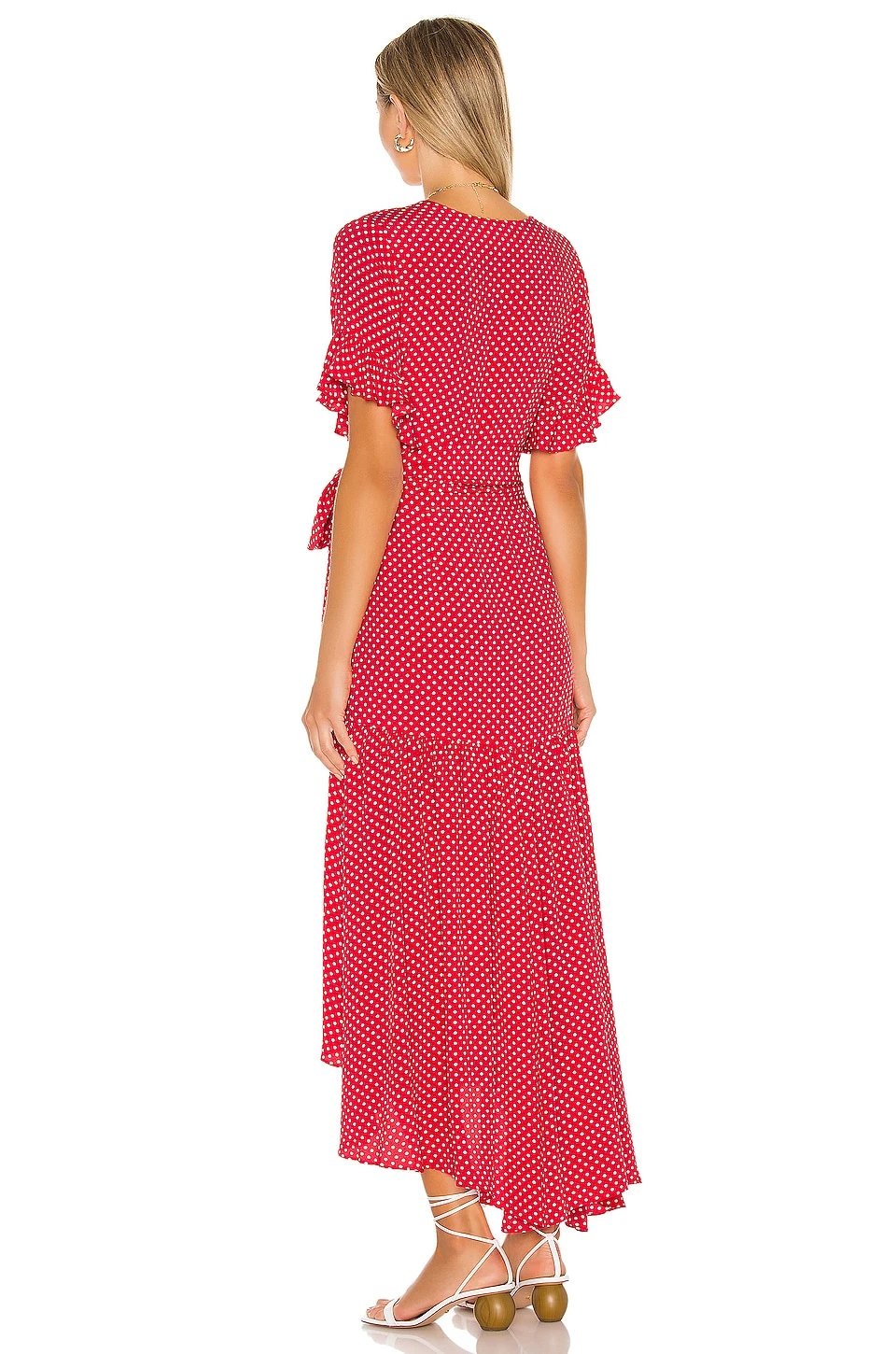 ROBE MAXI SOLANA Red & White Dot 5 ROBE MAXI SOLANA Red & White Dot – Image 3