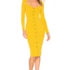 ROBE MI-LONGUE HUNTER Marigold Yellow 1 ROBE MI-LONGUE HUNTER Marigold Yellow -Pas Cher Tendricia Magasin PRIP WD656 V1