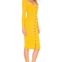 ROBE MI-LONGUE HUNTER Marigold Yellow -Pas Cher Tendricia Magasin PRIP WD656 V2