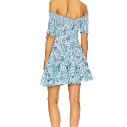 ROBE COURTE AVEC ÉPAULES DÉNUDÉES SOLEDAD BLUE AQUARELLE 8 ROBE COURTE AVEC ÉPAULES DÉNUDÉES SOLEDAD BLUE AQUARELLE -Pas Cher Tendricia Magasin PSTB WD227 V3