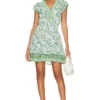 ROBE COURTE CAMILA GREEN MID 70'S GARDEN -Pas Cher Tendricia Magasin PSTB WD231 V1