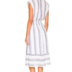 RAILS ROBE MI-LONGUE ASHLYN Aegean Blue Stripe -Pas Cher Tendricia Magasin RAIL WD210 V3