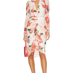 ROBE MI-LONGUE ROSIE White Floral
